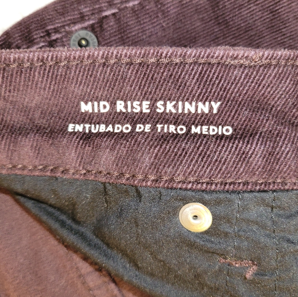 Universal Thread Chocolate Brown Corduroy Mid-rise Skinny Pants Size 6/28R - Picture 8 of 13